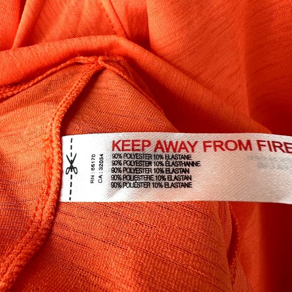 Free People Movement Tempo Long Sleeve Tee Orange XL Thumbholes Loose Flowy NEW - Picture 6 of 9